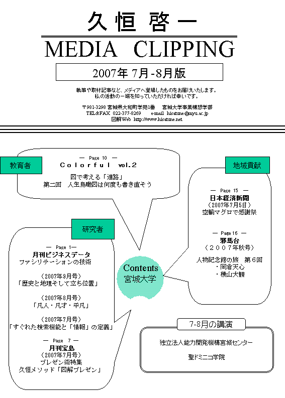 メディアクリッピング　2007年7月-8月号